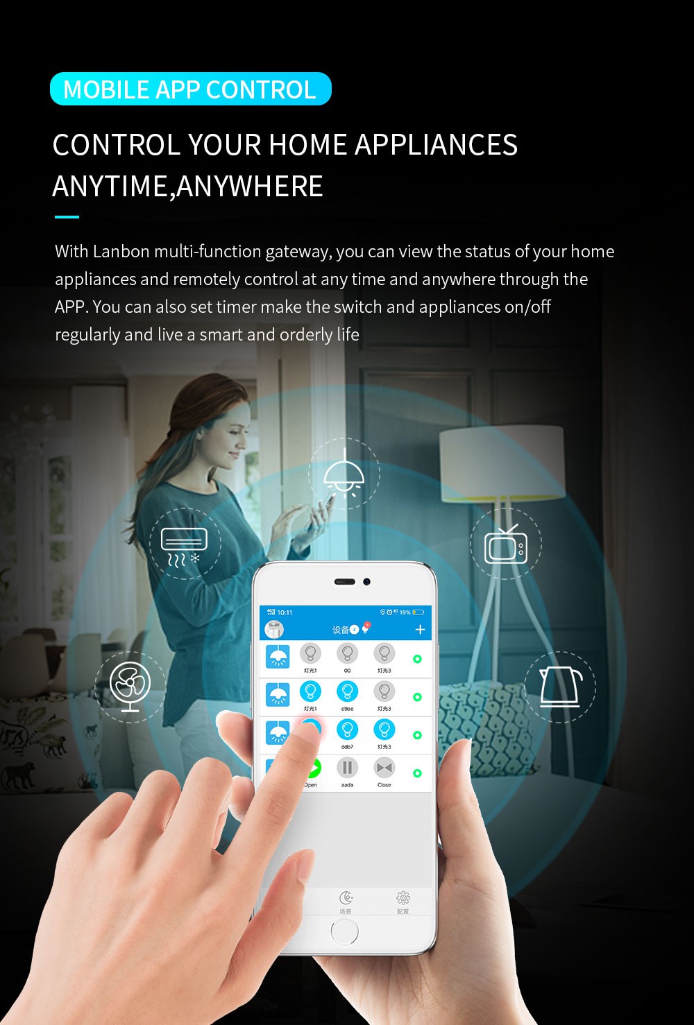 LANBON Color Switch WI-FI ZIGBEE Smart Switch L7-HS 06 LANBON Color Switch WI-FI ZIGBEE Smart Switch L7-HS 06